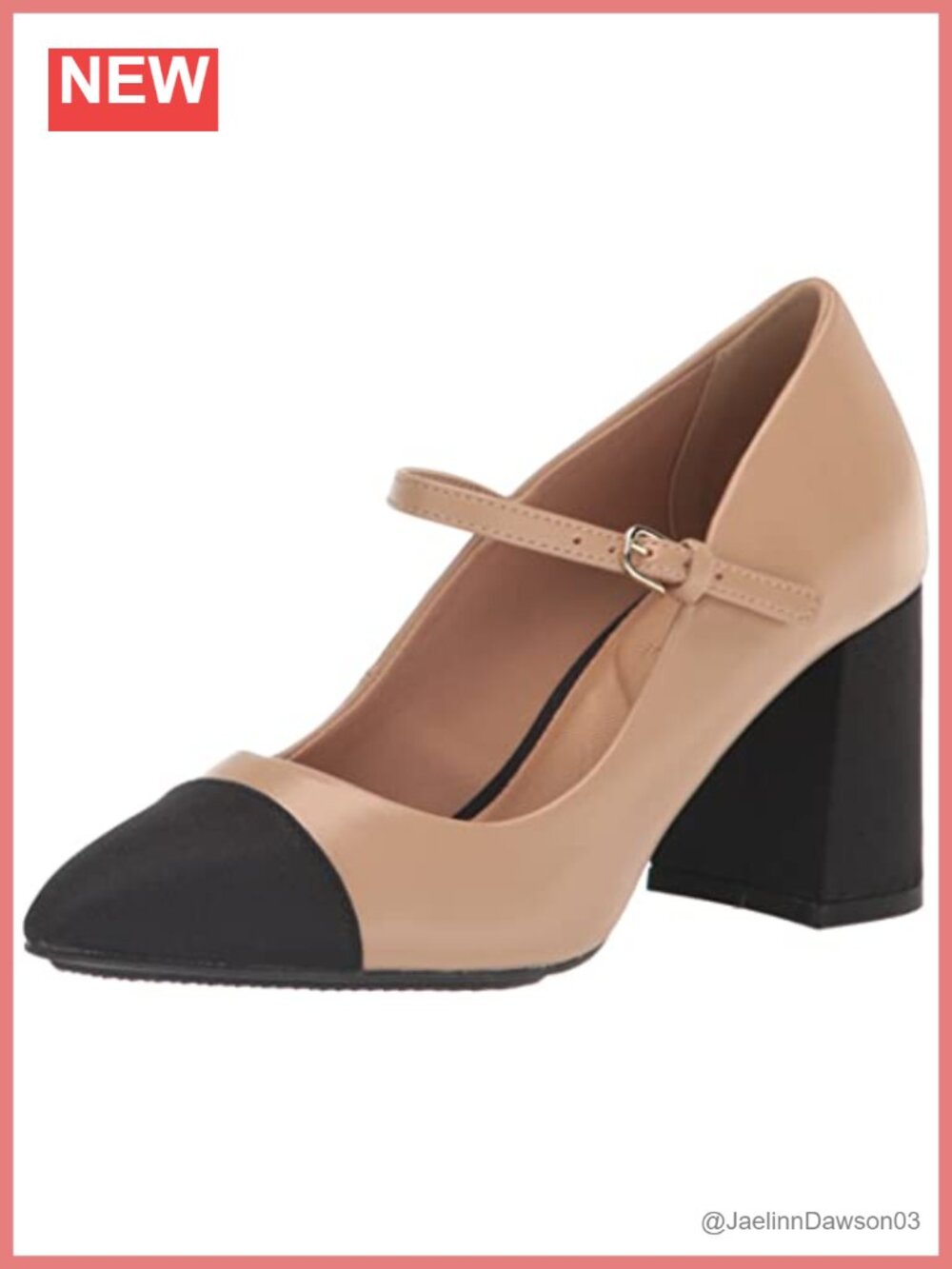 Anne Klein Bleeker Women's Pumps Block Heel Ankle Strap Faux Leather